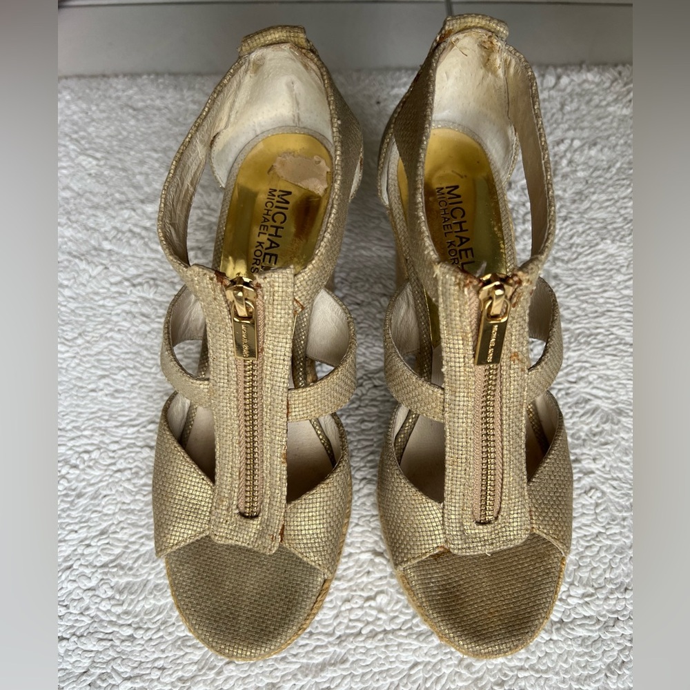 Michael Kors Damita Gold Heels